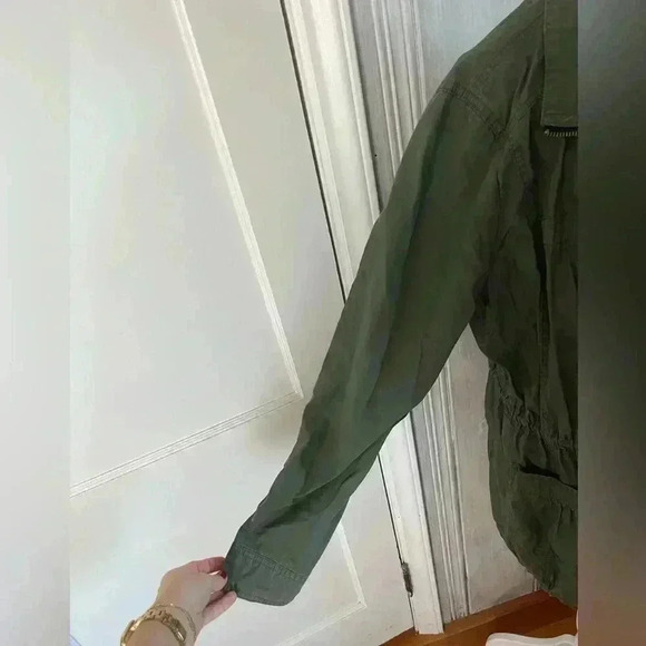 EXPRESS Army Green Jacket Grunge Indie Sleaze 90s L Gorpcore normcore tac… - Picture 6 of 9